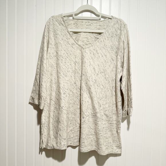 J. Jill Tops - J Jill Pure Jill Gray Space Dyed Tunic Top Size Large Petite